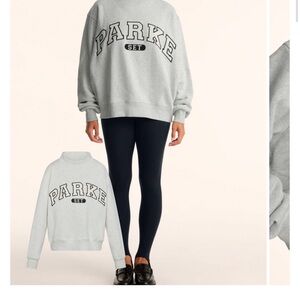 Parke X SET Varsity Mock neck;  Gray Women's Sweater